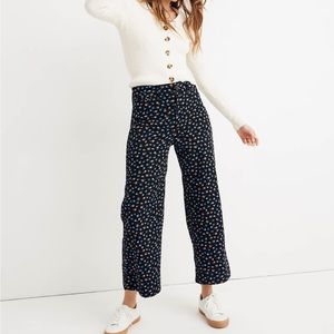 NEW tags removed - Madewell Emmett Wide-Leg Crop Pants / Floral Posies